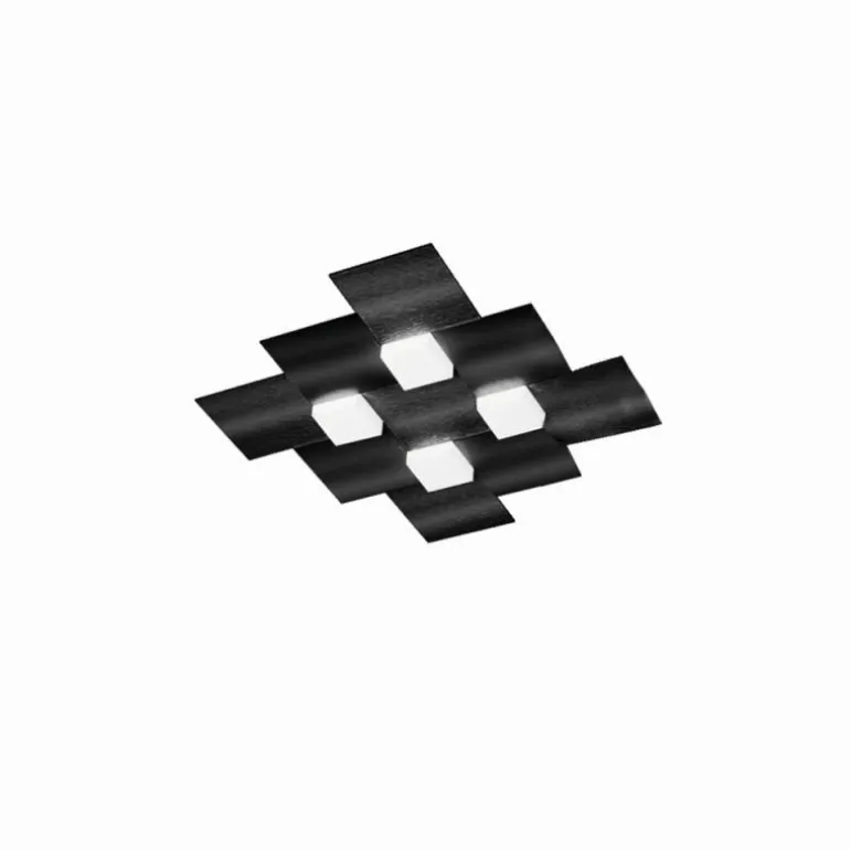 Plafonnier Grossmann CREO LED Noir, 4 lumières
