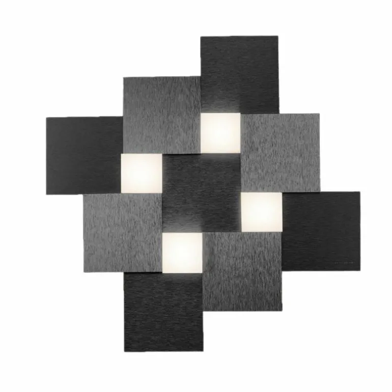 Plafonnier Grossmann CREO LED Noir, 4 lumières