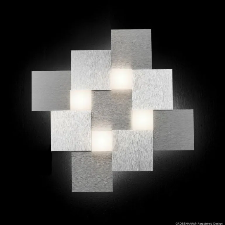 Plafonnier Grossmann CREO LED Aluminium, 4 lumières