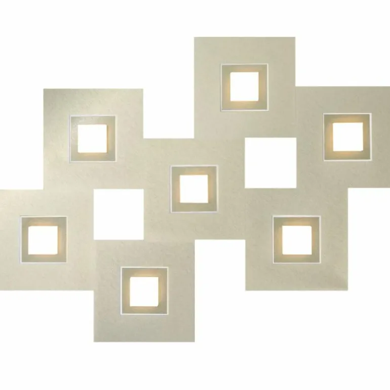 Plafonnier Grossmann Karree LED Champagne, 7 lumières