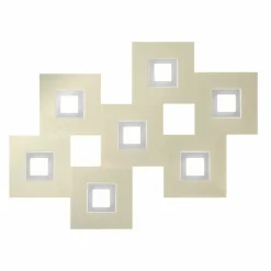 Plafonnier Grossmann Karree LED Titane, 7 lumières