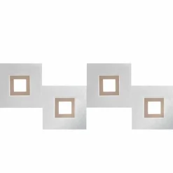 Plafonnier Grossmann KARREE LED Aluminium, Cuivre, 4 lumières