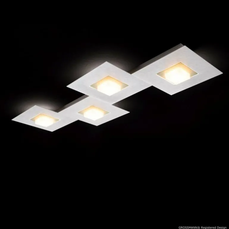 Plafonnier Grossmann KARREE LED Aluminium, Champagne, 4 lumières