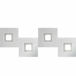 Plafonnier Grossmann KARREE LED Aluminium, Titane, 4 lumières