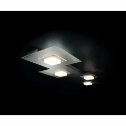 Plafonnier Grossmann KARREE LED Aluminium, Titane, 4 lumières