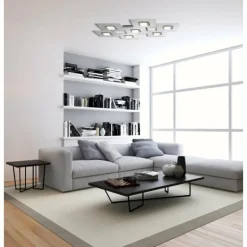 Plafonnier Grossmann KARREE LED Aluminium, Cuivre, 7 lumières