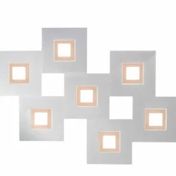 Plafonnier Grossmann KARREE LED Aluminium, Cuivre, 7 lumières
