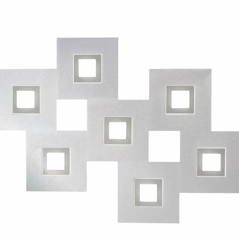 Plafonnier Grossmann KARREE LED Aluminium, Titane, 7 lumières