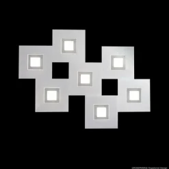 Plafonnier Grossmann KARREE LED Aluminium, Titane, 7 lumières