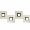 Plafonnier Grossmann KARREE LED Noir, 4 lumières