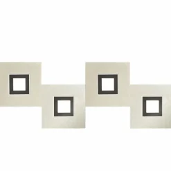 Plafonnier Grossmann KARREE LED Noir, 4 lumières