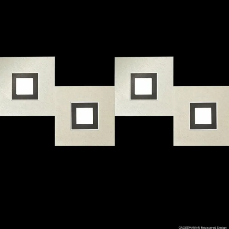 Plafonnier Grossmann KARREE LED Noir, 4 lumières