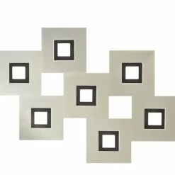 Plafonnier Grossmann KARREE LED Noir, 7 lumières