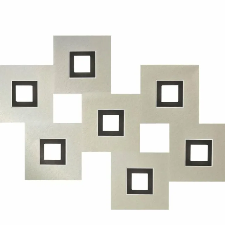 Plafonnier Grossmann KARREE LED Noir, 7 lumières