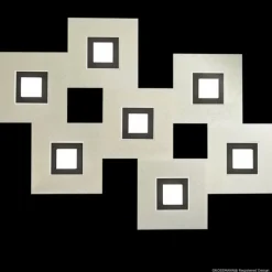 Plafonnier Grossmann KARREE LED Noir, 7 lumières