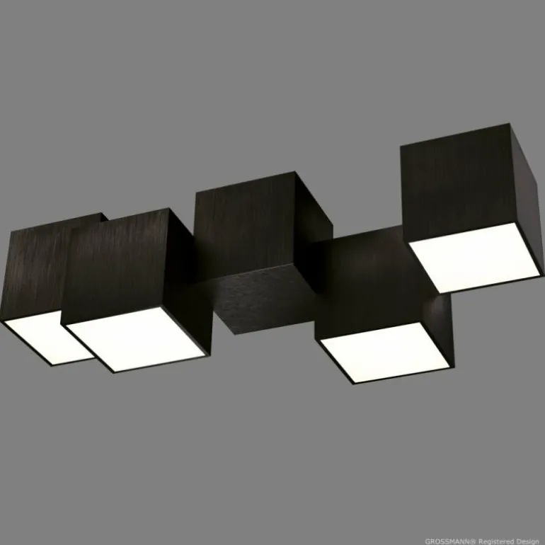Plafonnier Grossmann ROCKS LED Noir, 4 lumières