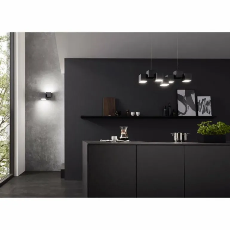 Plafonnier Grossmann ROCKS LED Noir, 5 lumières