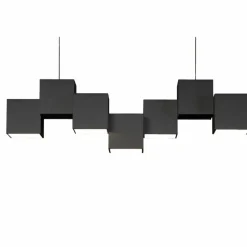 Plafonnier Grossmann ROCKS LED Noir, 5 lumières