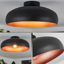 Plafonnier Guayo Noir, 1 lumière