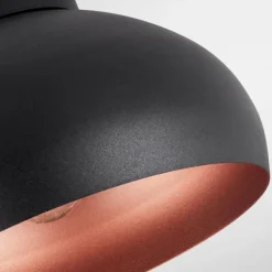 Plafonnier Guayo Noir, 1 lumière