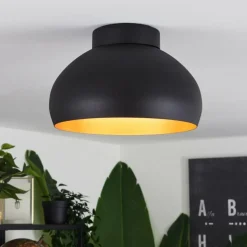 Plafonnier Guayo Noir, 1 lumière