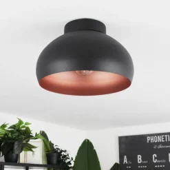 Plafonnier Guayo Noir, 1 lumière