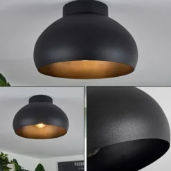 Plafonnier Guayo Noir, 1 lumière