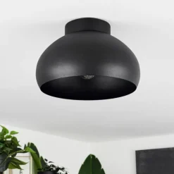 Plafonnier Guayo Noir, 1 lumière