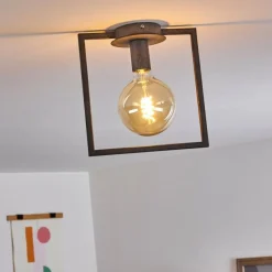 Plafonnier Guinan Gris, Noir, 1 lumière