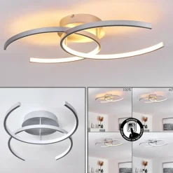 Plafonnier Guinea LED Titane, 2 lumières