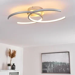 Plafonnier Guinea LED Titane, 2 lumières