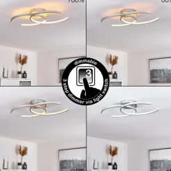 Plafonnier Guinea LED Titane, 2 lumières