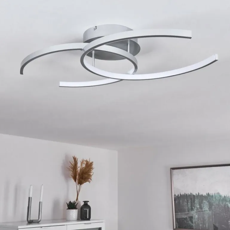 Plafonnier Guinea LED Titane, 2 lumières