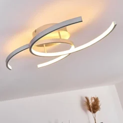 Plafonnier Guinea LED Titane, 2 lumières