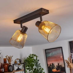 Plafonnier Guitton Noir, 2 lumières