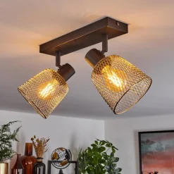 Plafonnier Guitton Noir, 2 lumières