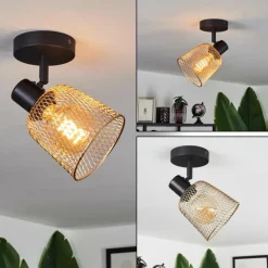 Plafonnier Guitton Noir, 1 lumière