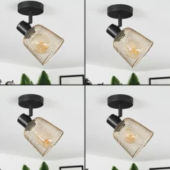 Plafonnier Guitton Noir, 1 lumière