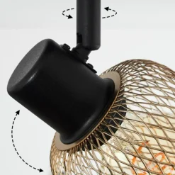 Plafonnier Guitton Noir, 1 lumière