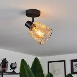 Plafonnier Guitton Noir, 1 lumière