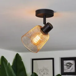 Plafonnier Guitton Noir, 1 lumière