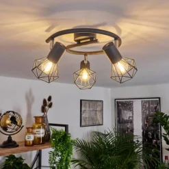 Plafonnier Gullspang Anthracite, Chrome, 3 lumières
