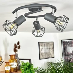 Plafonnier Gullspang Anthracite, Chrome, 3 lumières