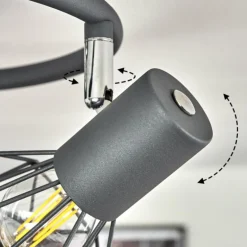 Plafonnier Gullspang Anthracite, Chrome, 3 lumières