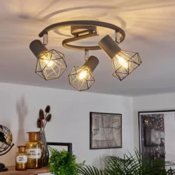 Plafonnier Gullspang Anthracite, Chrome, 3 lumières