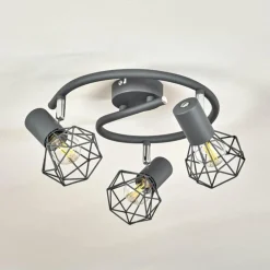 Plafonnier Gullspang Anthracite, Chrome, 3 lumières