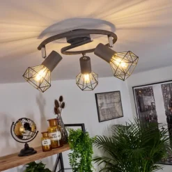 Plafonnier Gullspang Anthracite, Chrome, 3 lumières