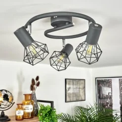 Plafonnier Gullspang Anthracite, Chrome, 3 lumières