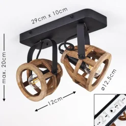 Plafonnier Haervej Noir, 2 lumières