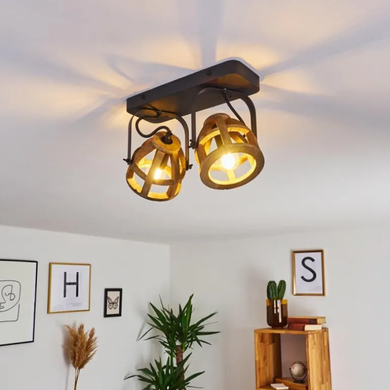 Plafonnier Haervej Noir, 2 lumières